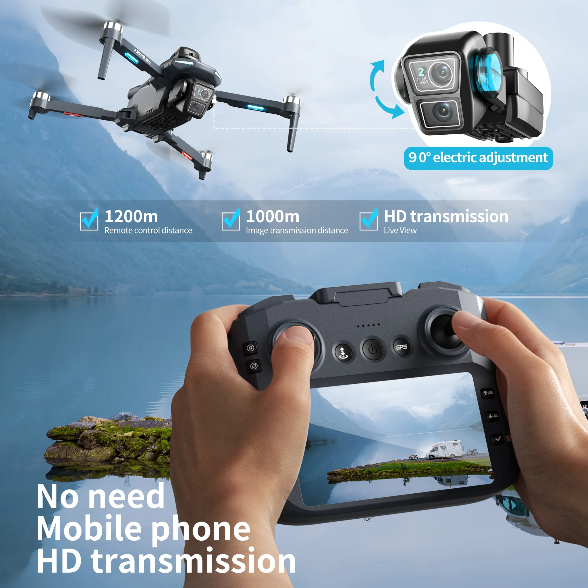 Orijinal XT606 MAX GPS Drone 4 - Jjrc Drone X12 incelemesi ve fiyatı